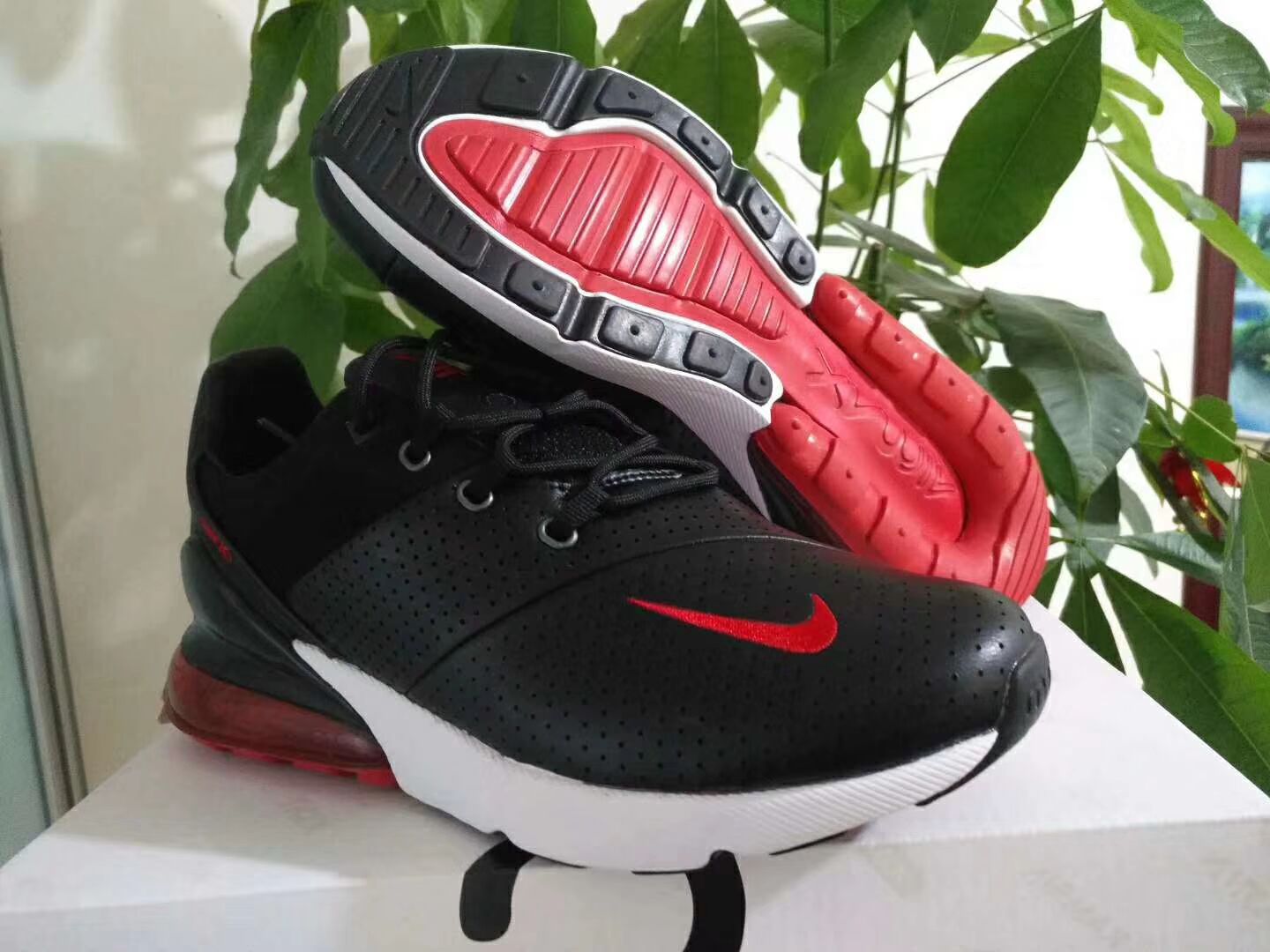 New Nike Air Max 270 Black Red White - Click Image to Close